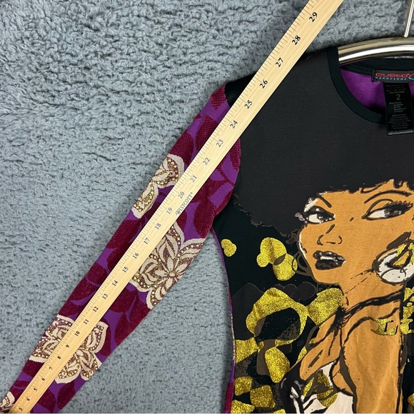 VTG 90s Custo Barcelona “Lulu” L/S Small Shirt/Top Y2K RARE Afro Queen Urban EUC - Picture 9 of 13